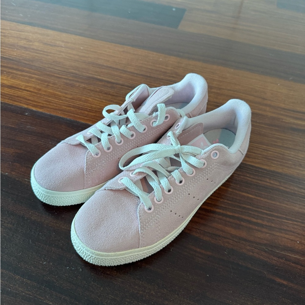 Adidas Pink Suede Sneakers Minimalist Design